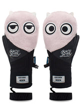 Aldult Unisex Cute Big Eyes Plush Snowboard Gloves Winter Mittens